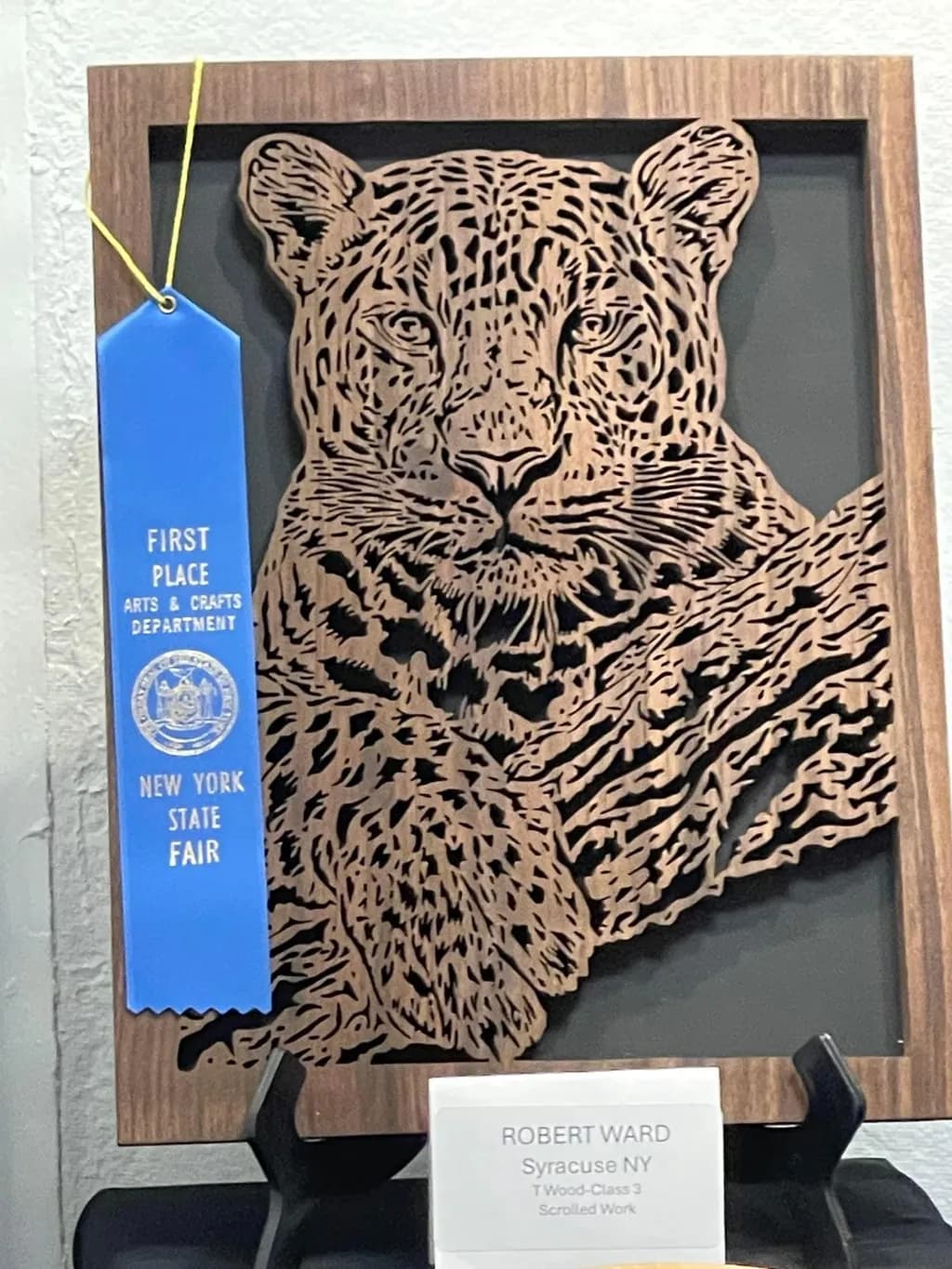 Leopard Portrait Woodwork