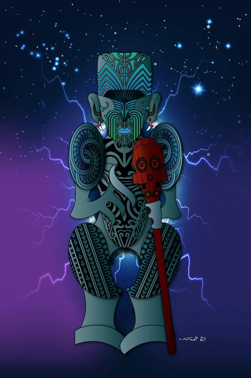 Lightning Warrior Staff