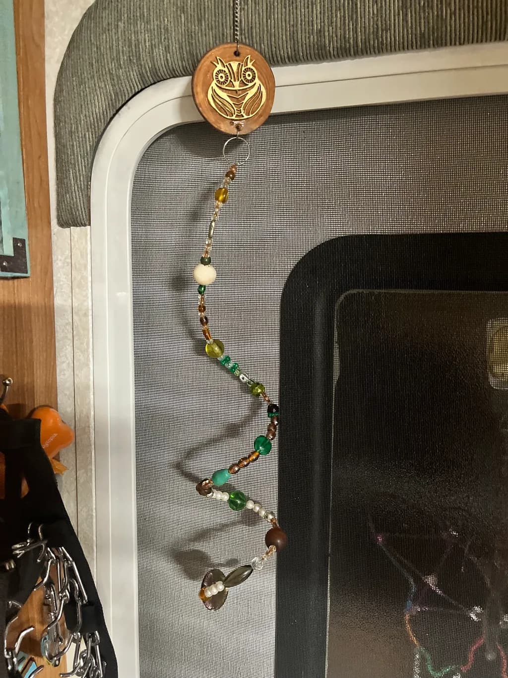 Owl Beaded Spiral