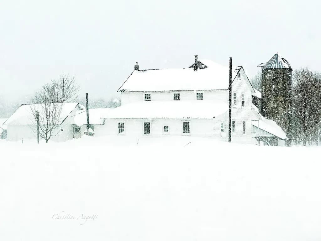 Snow-covered Farmstead
