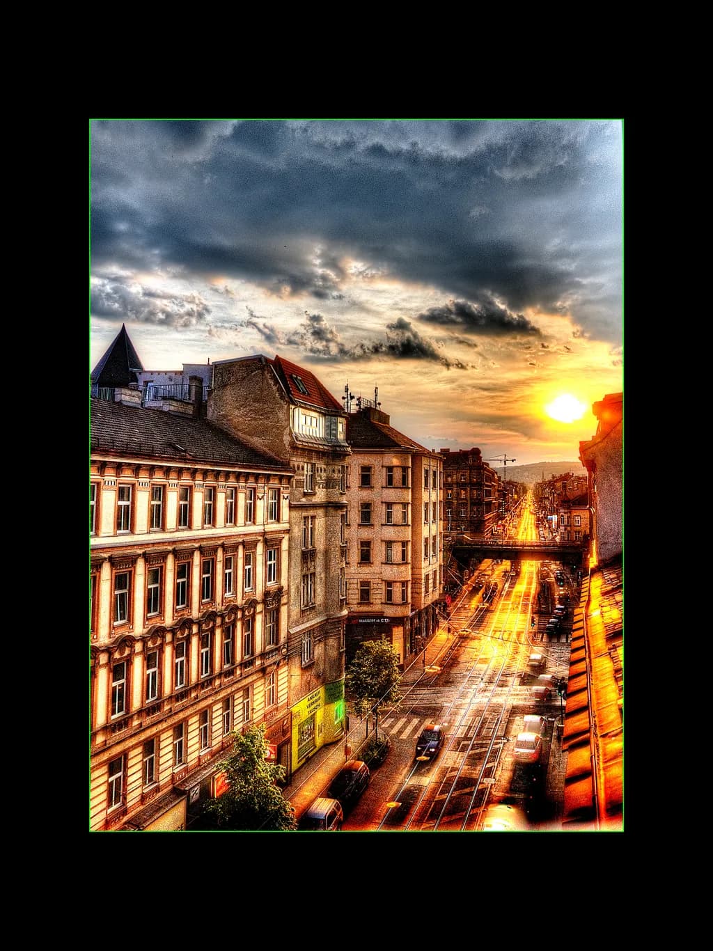 Abend Street Sunset