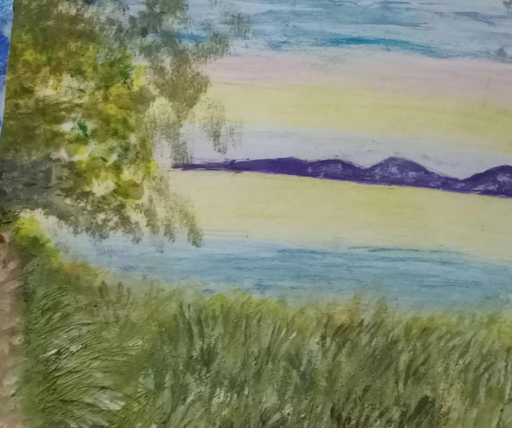 Tree and Lake Landscape