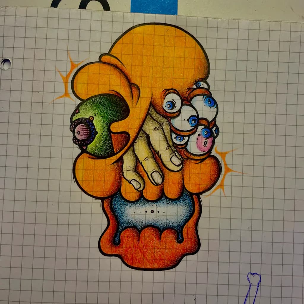 Surreal Skull Hand