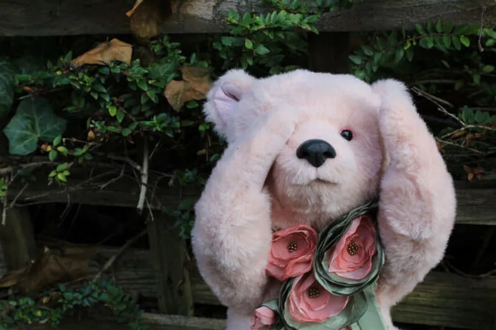Plush Bear with Flowers