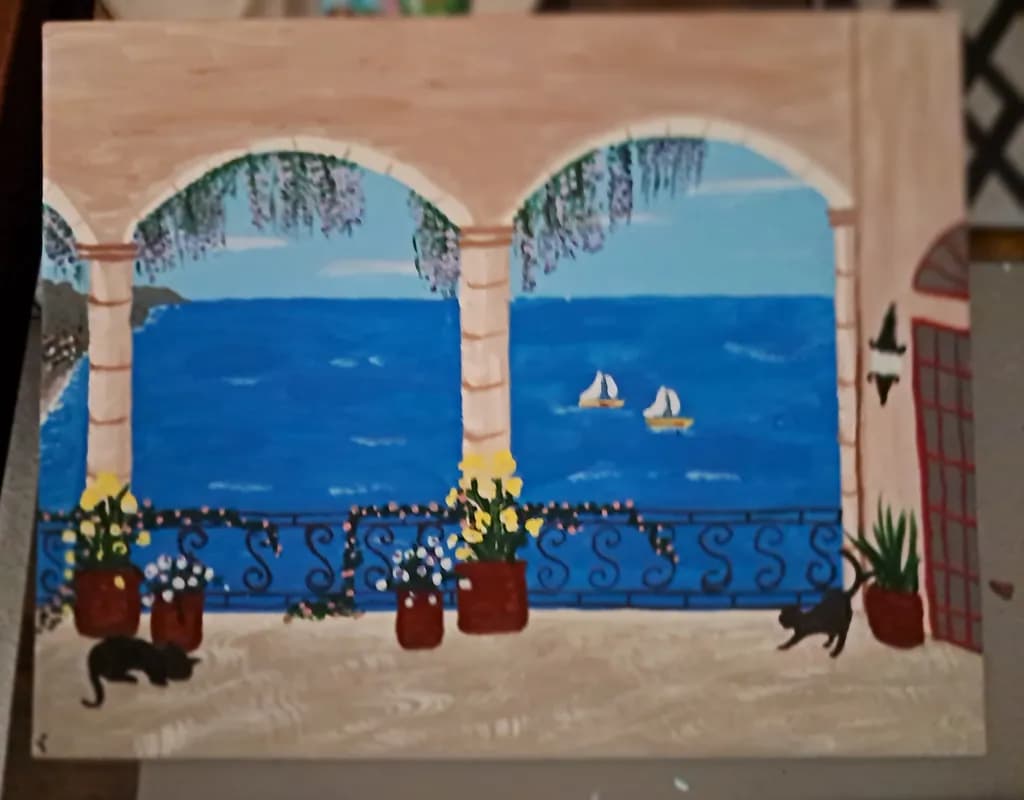 Seaside Arches with Cats
