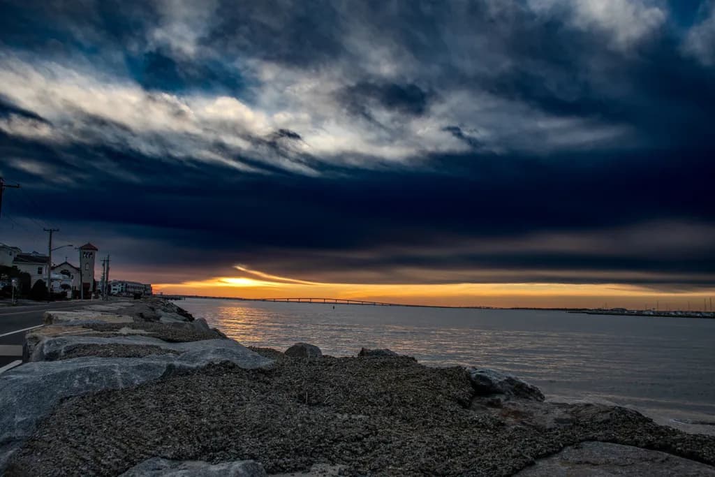 Sunset Over Shoreline Bridge