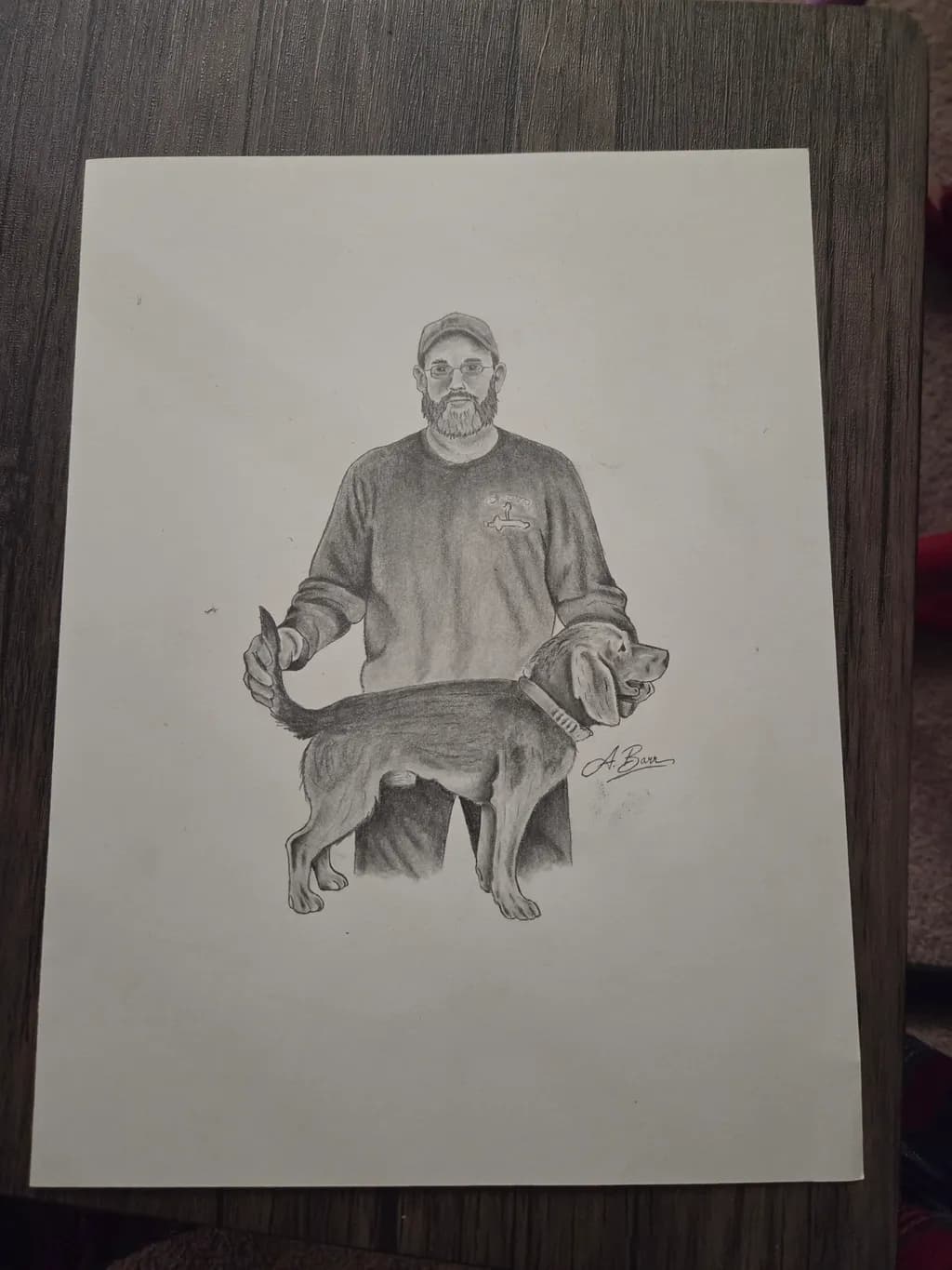 Man with Dog Portrait