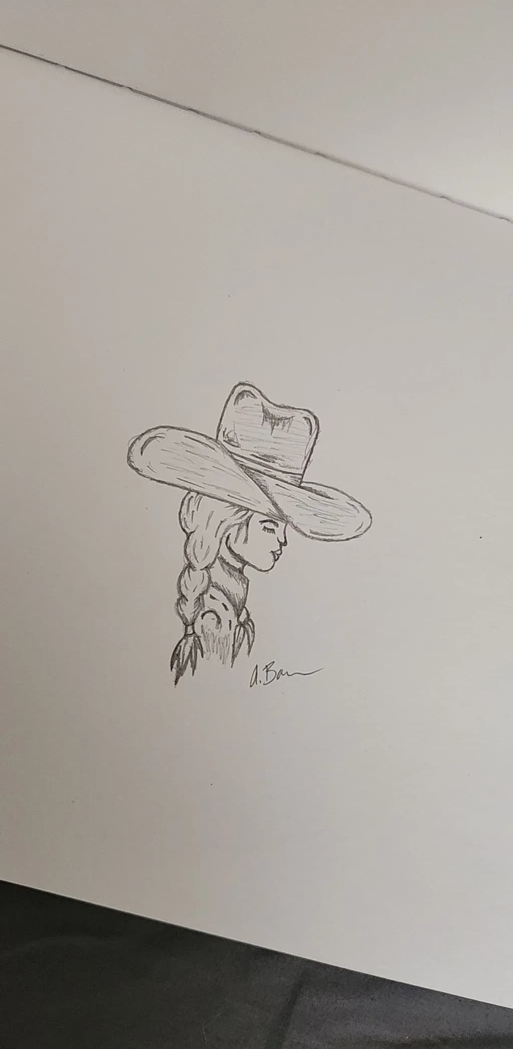 Female Profile with Hat