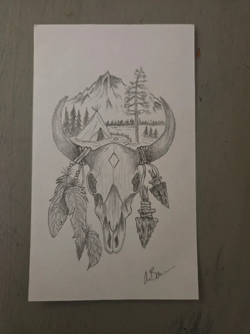 Bison Skull Landscape