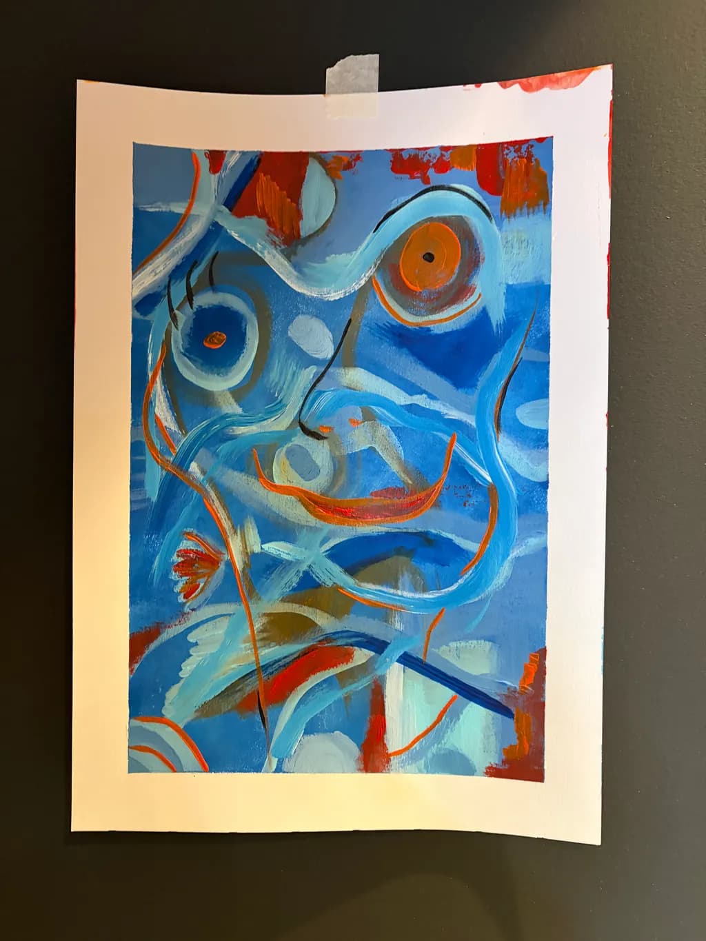 Blue Abstract Face