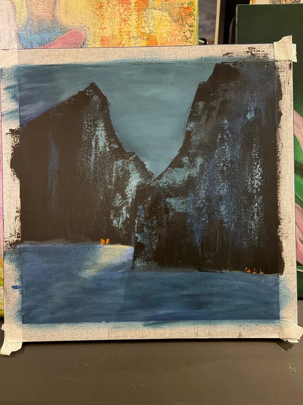 Mountain Gorge at Dusk