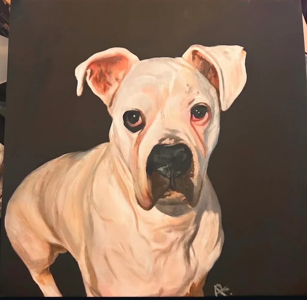 White Dog Portrait