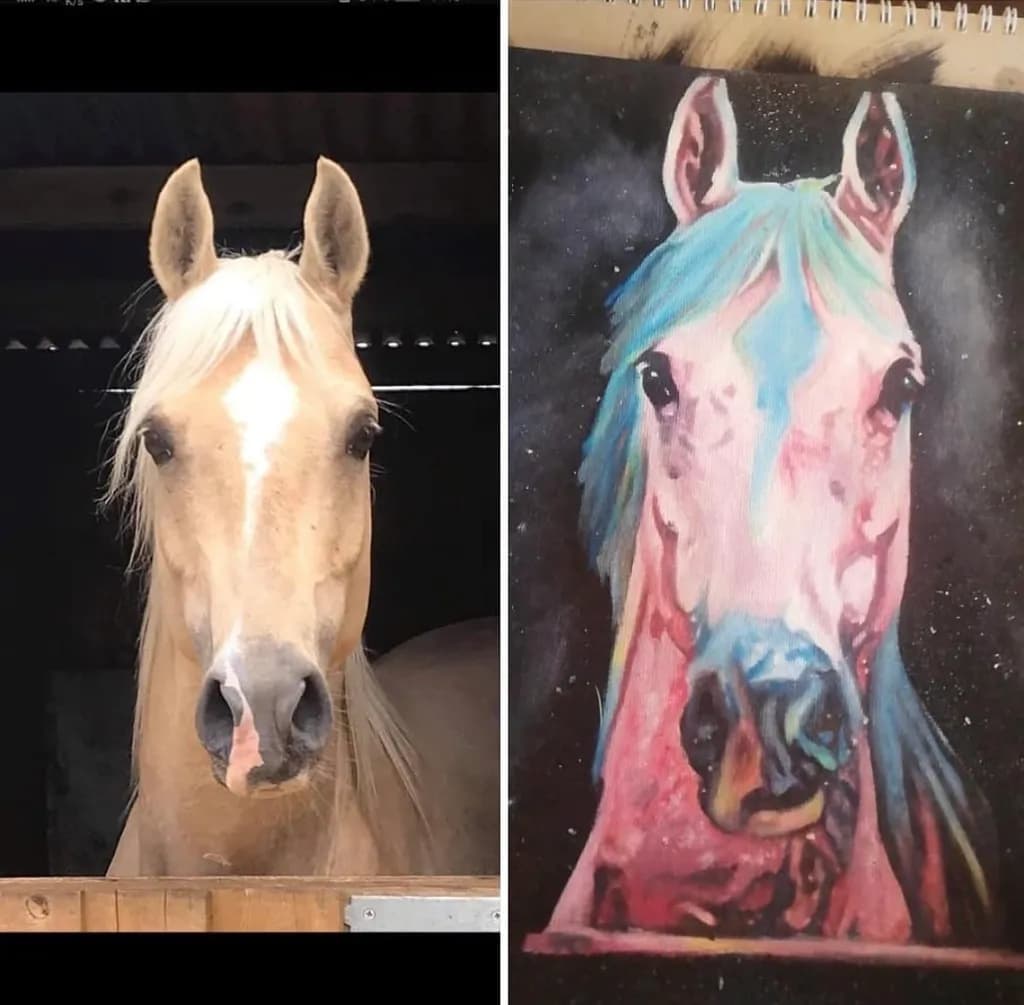 Colorful Horse Portrait