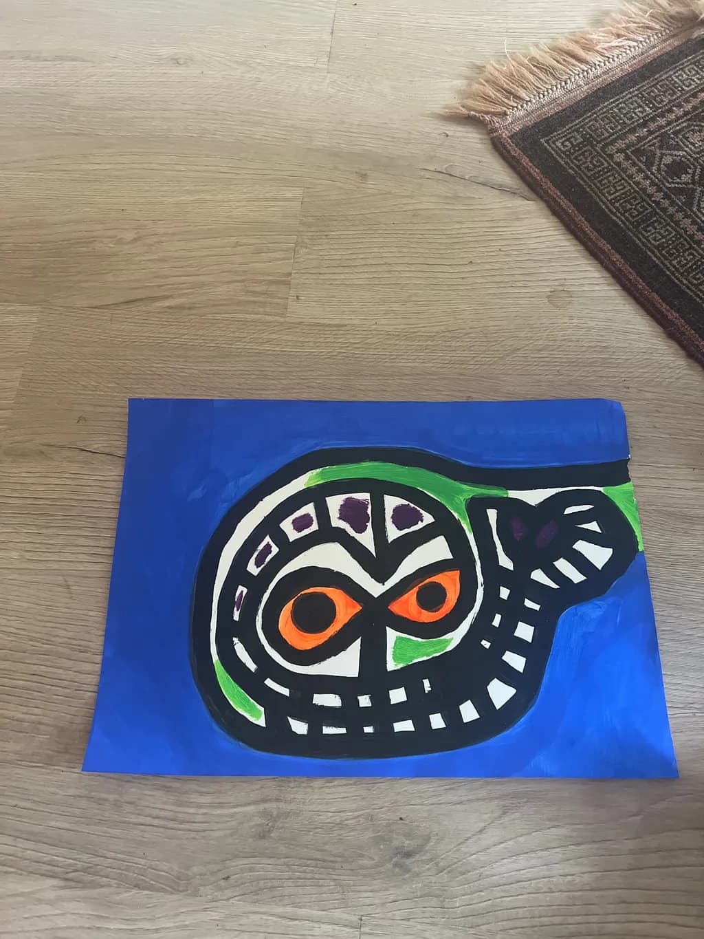 Abstract Owl Face