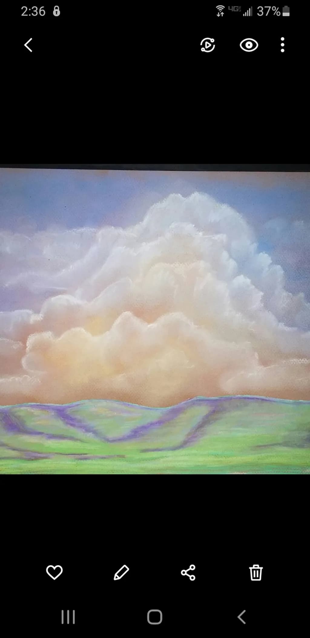 Pastel Cloudscape Over Hills