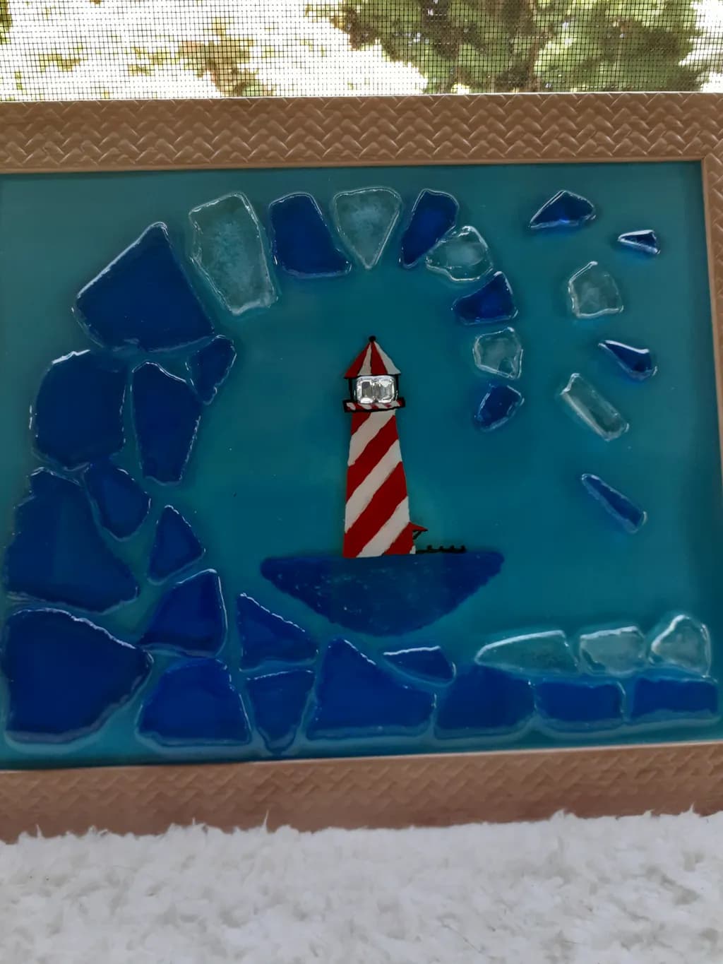 Lighthouse Mosaic Sea