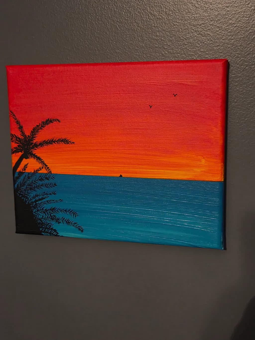 Sunset Ocean Palm