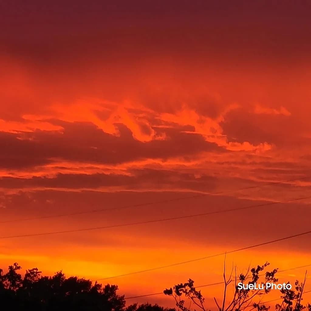 Fiery Sunset Sky