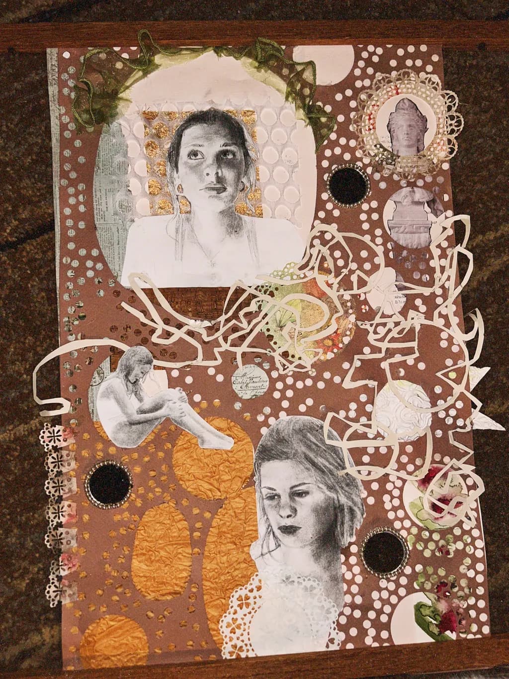 Portrait Collage with Lace