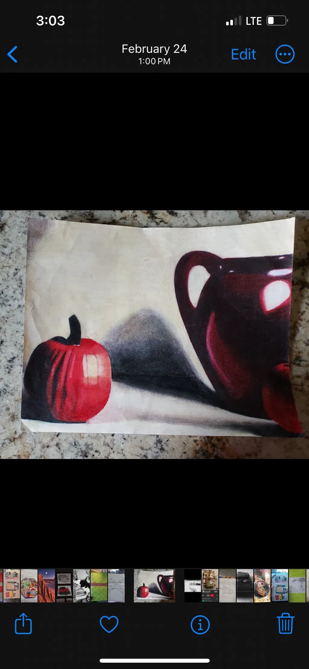 Apple and Pitcher Shadows