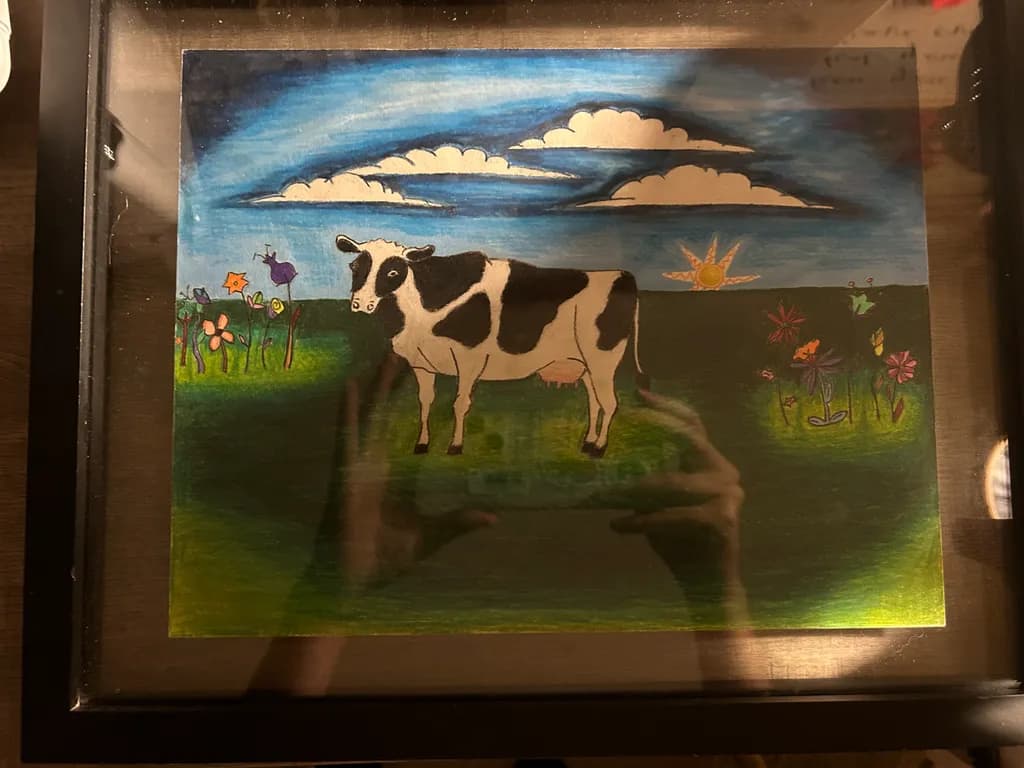 Cow in Flower Meadow