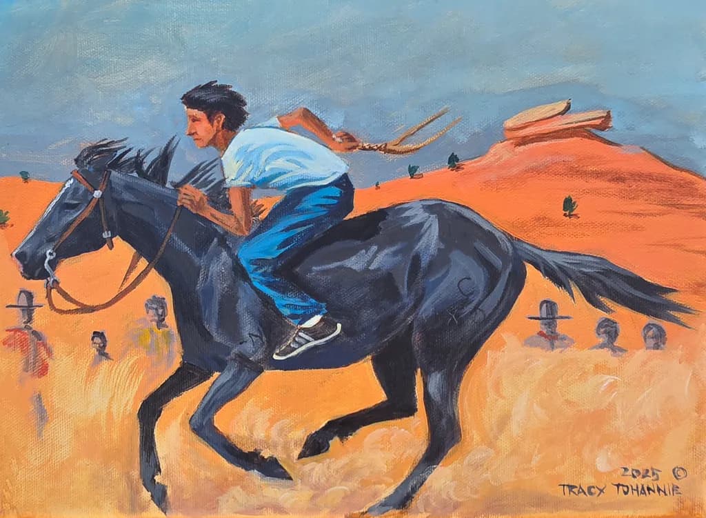Horse Rider Dust Chase