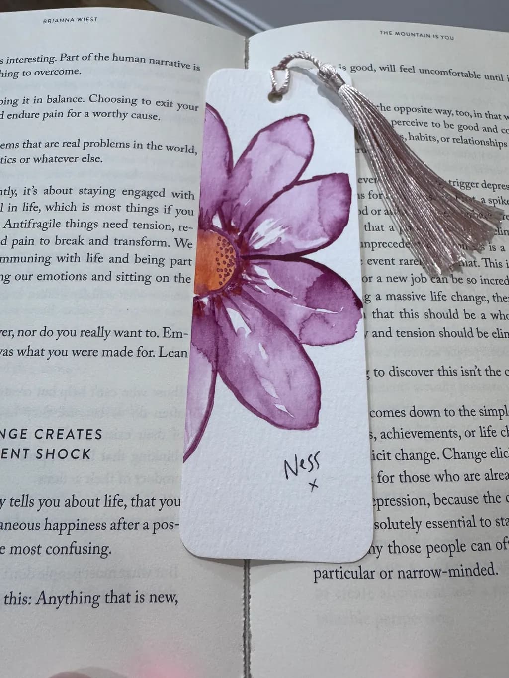 Purple Flower Bookmark