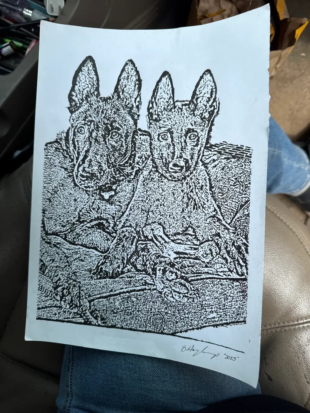 Two Dogs Portrait
