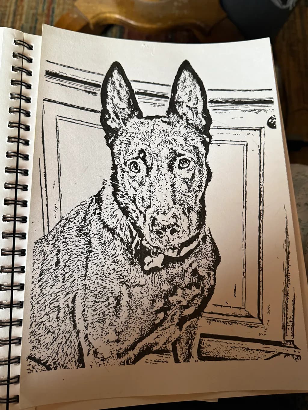 Watchful Dog Portrait