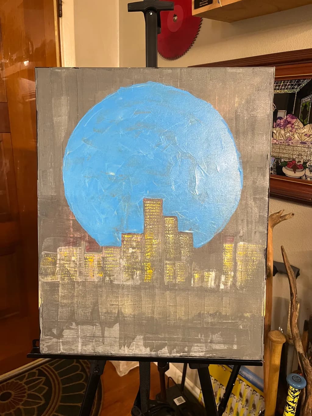 Cityscape Blue Moon