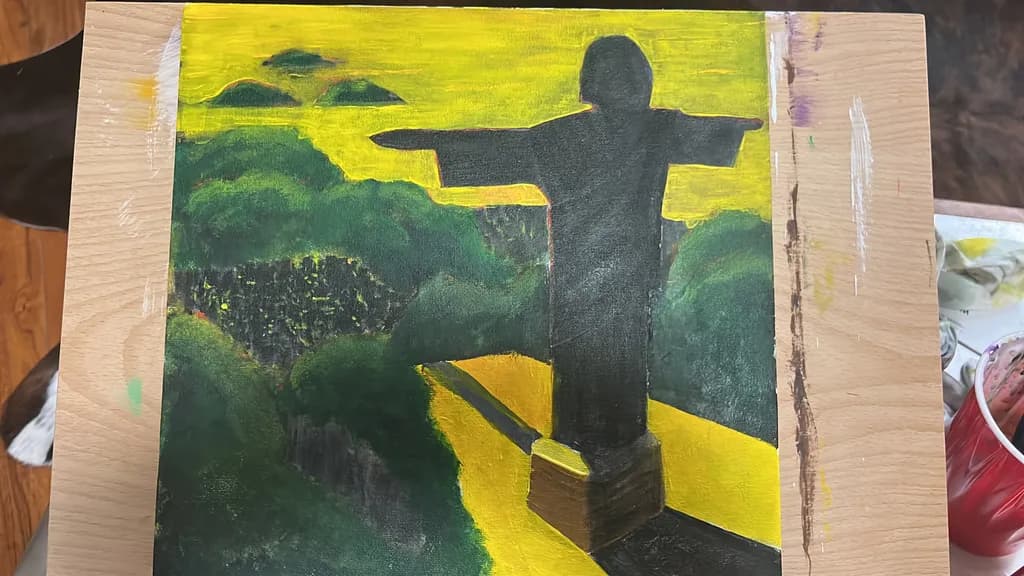 Statue Overlooking Forest