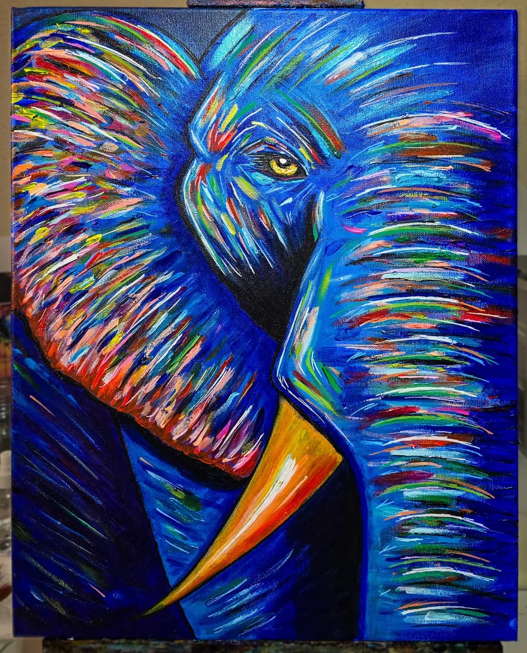 Colorful Elephant Portrait