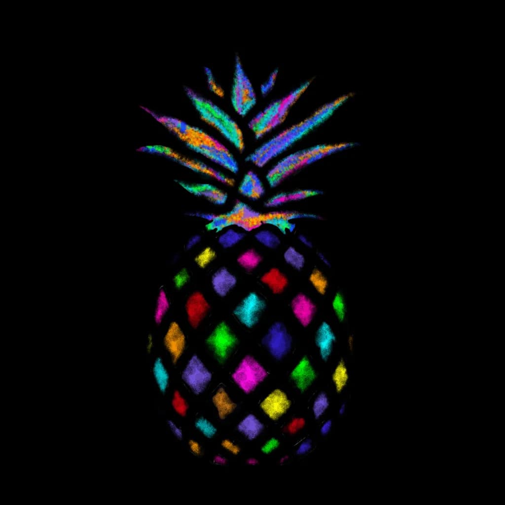 Colorful Pineapple Glow