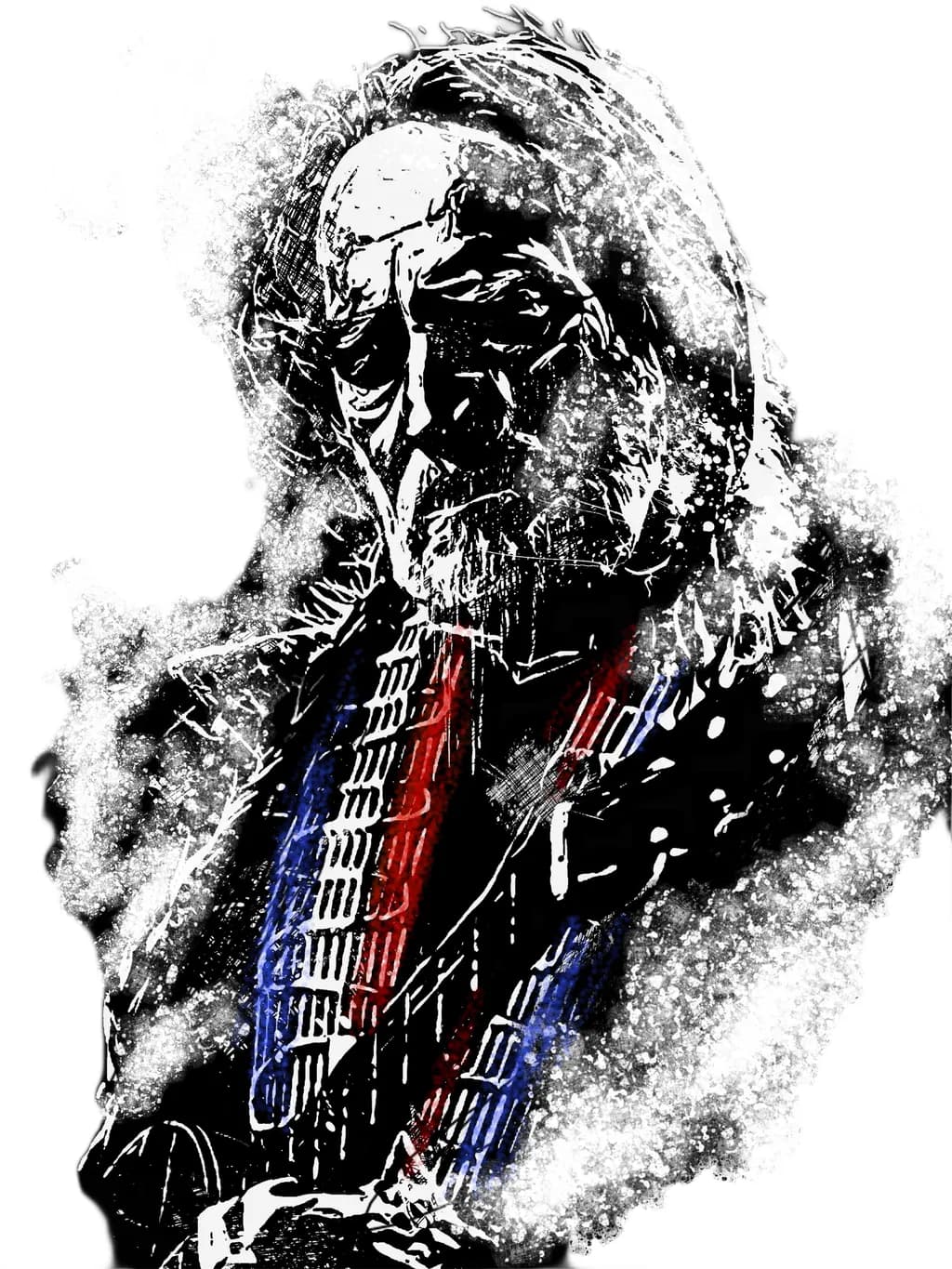 Elderly Guitarist Portrait