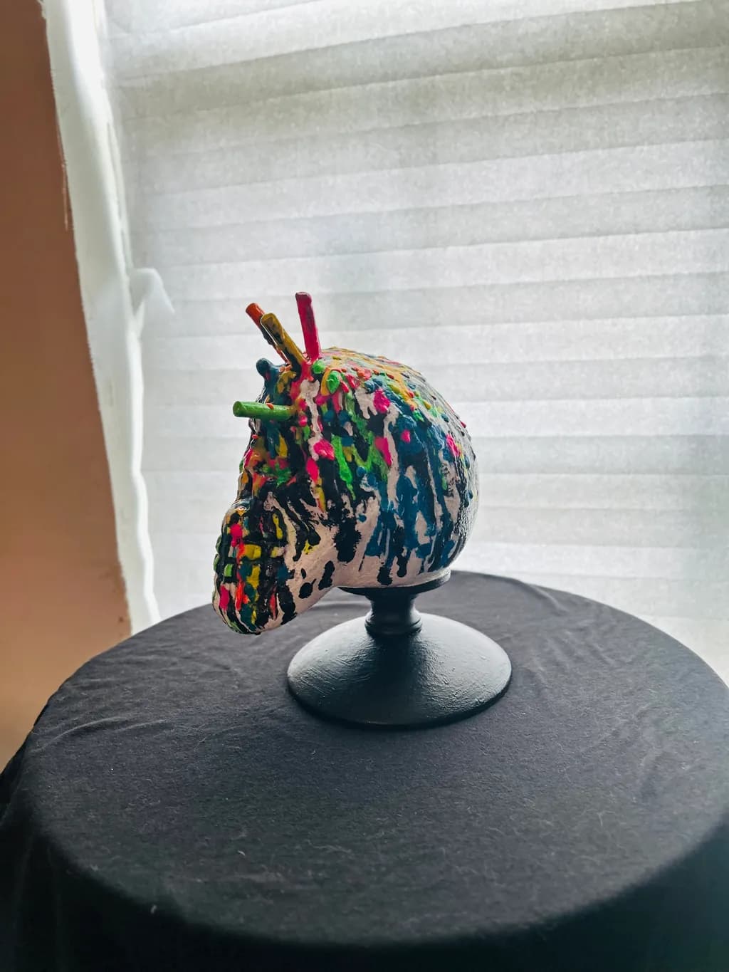 Colorful Skull Sculpture