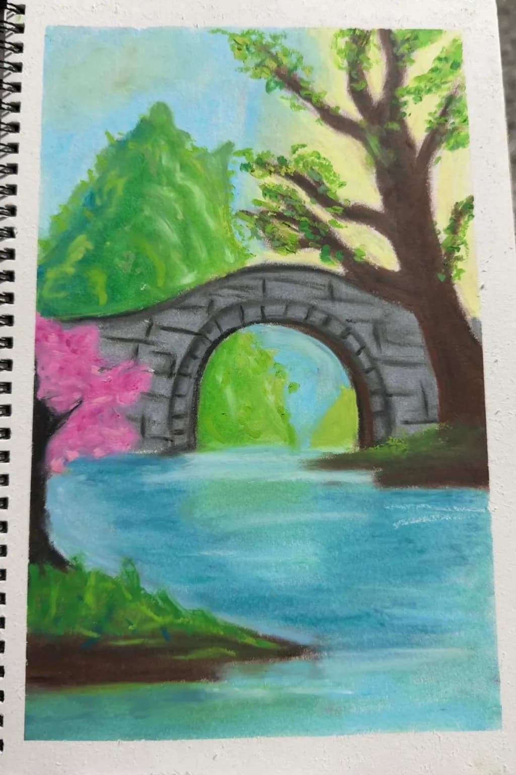 Stone Bridge Over River