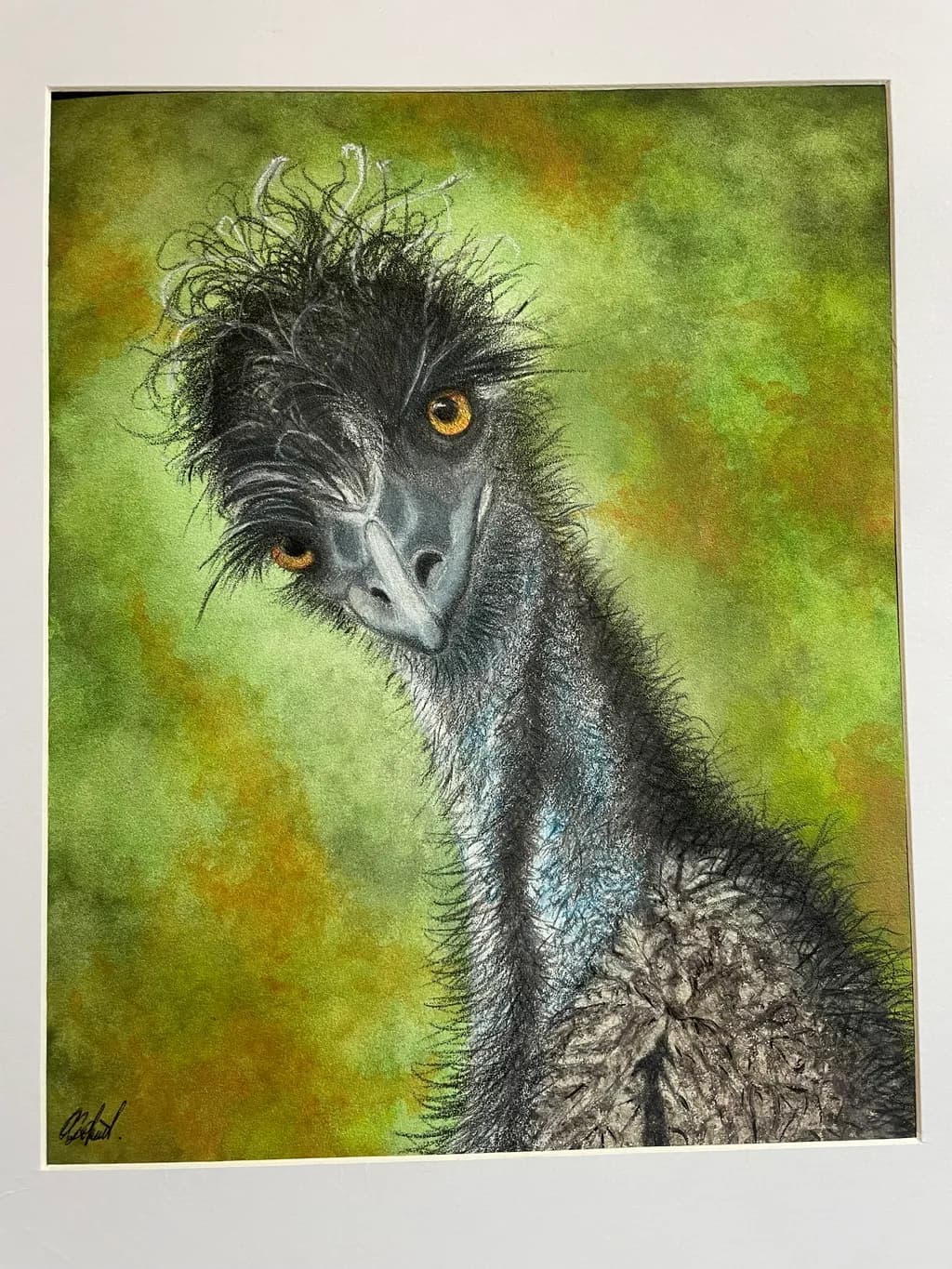 Curious Emu Portrait