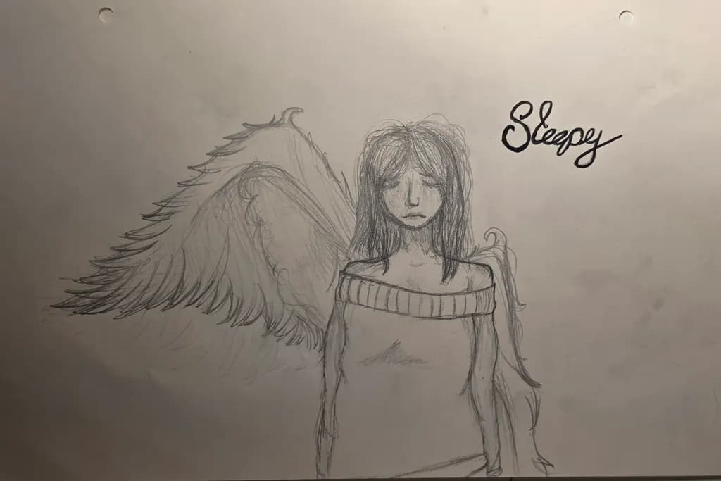 Sleepy Angel Sketch