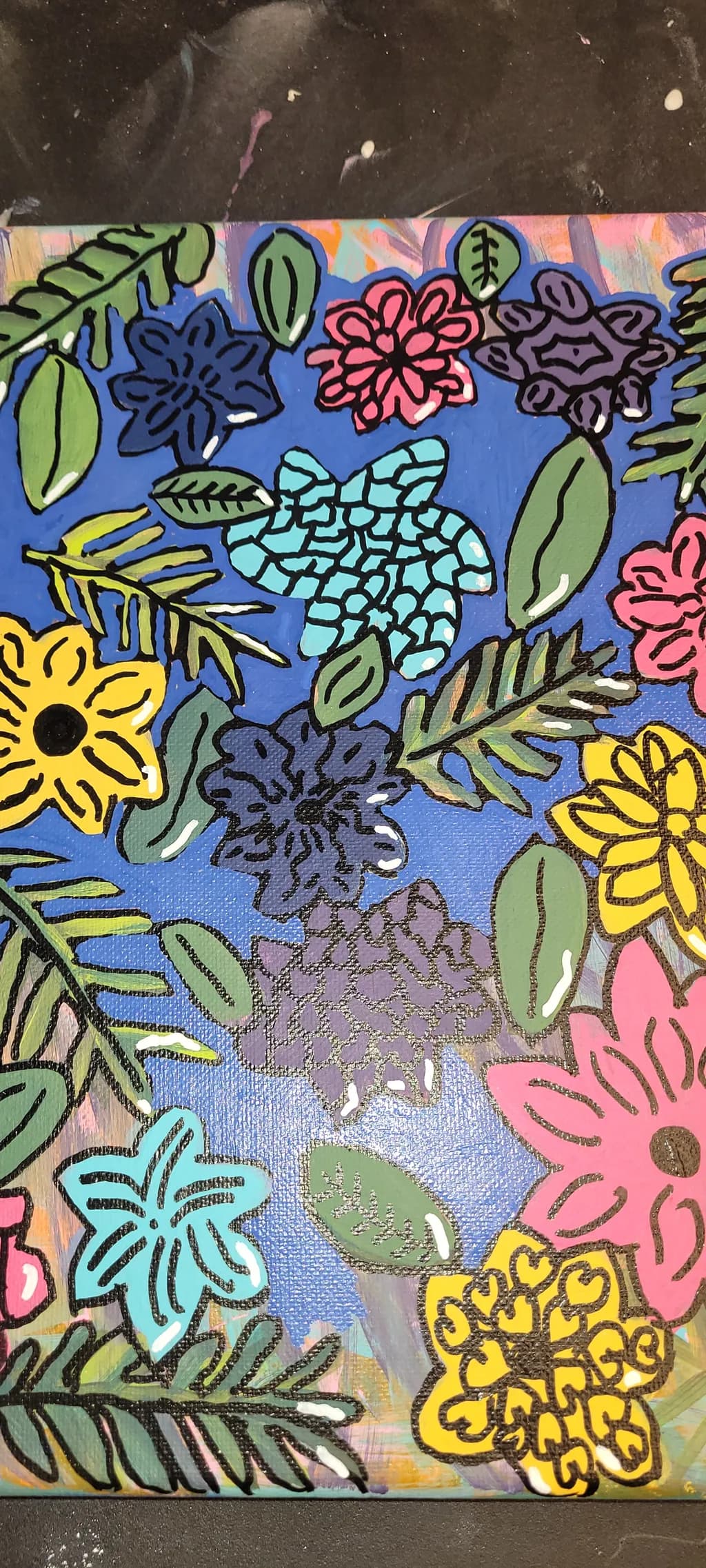 Blue Floral Mosaic