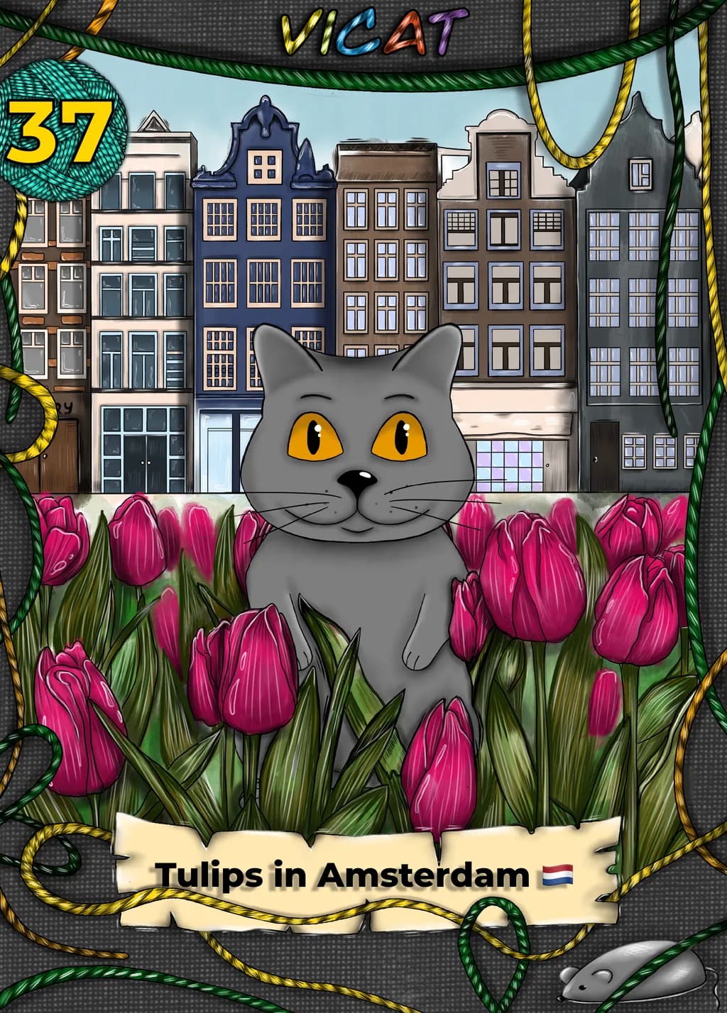 Amsterdam Tulip Cat