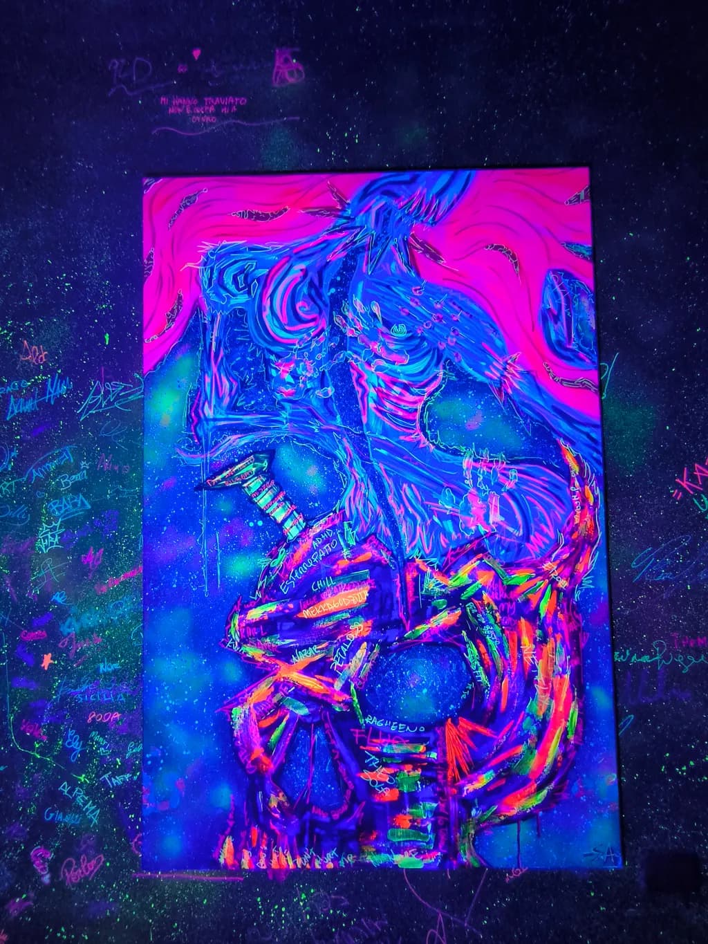 Abstract Neon Figure