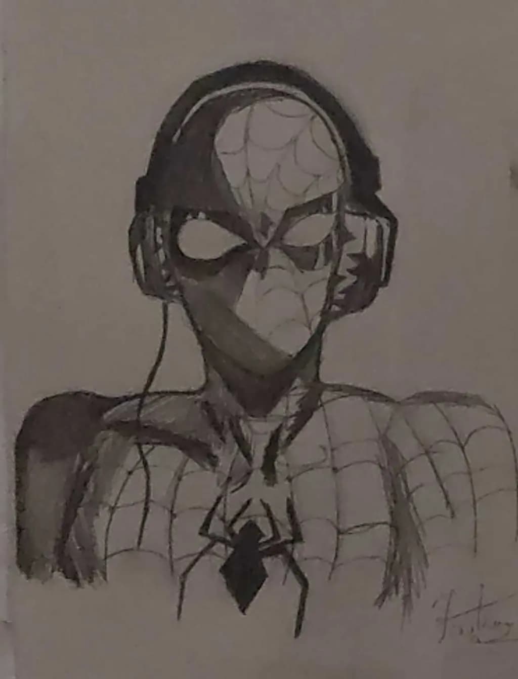 Spider-Man with Headphones