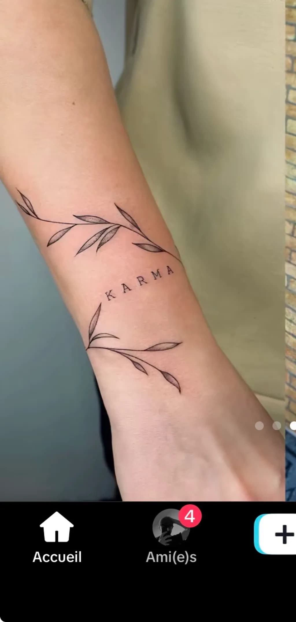 Leafy Karma Tattoo