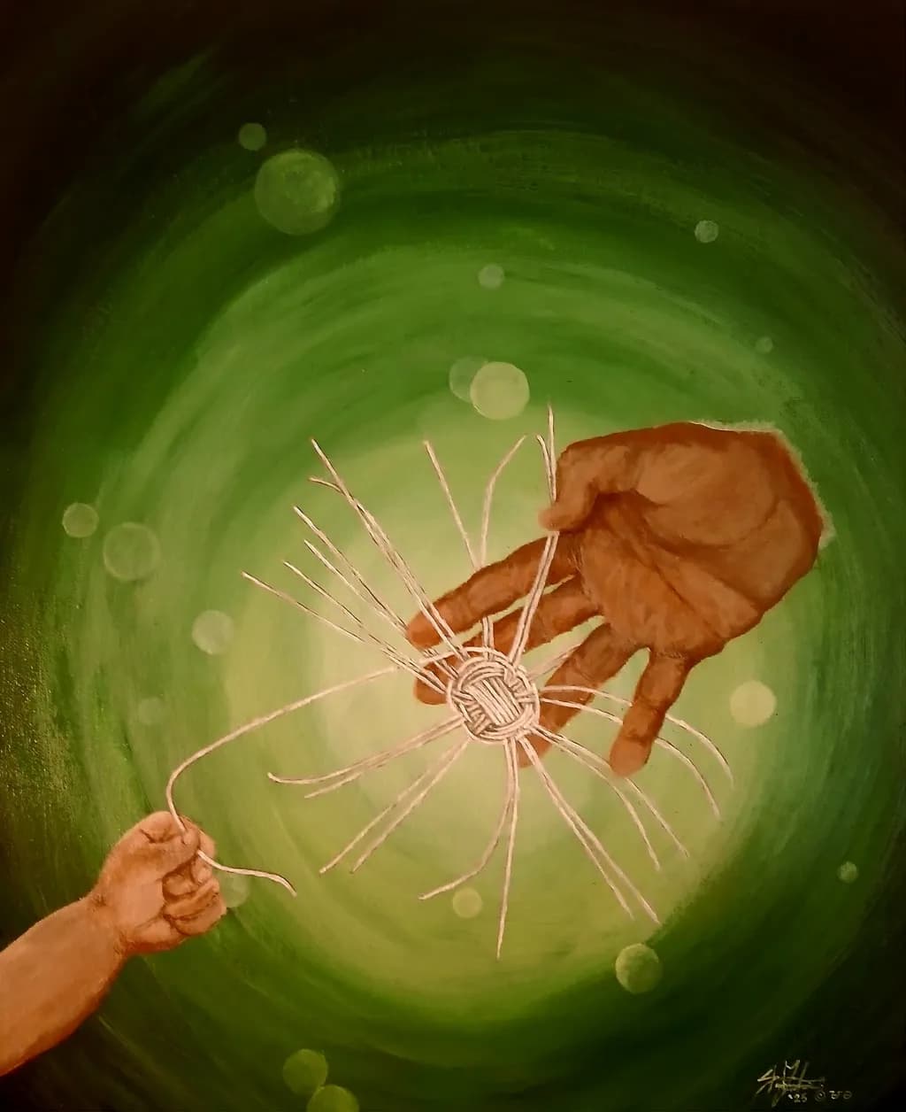 Hands Connecting Cord