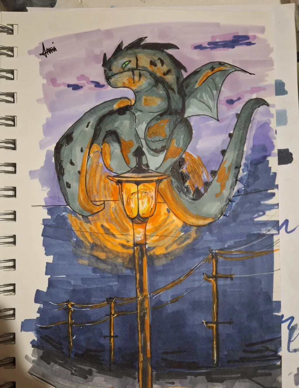 Dragon on Lamp Post