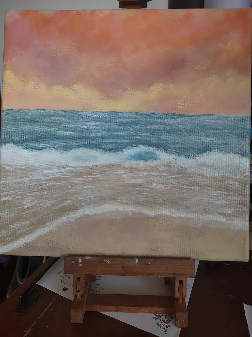 Ocean Waves at Sunset