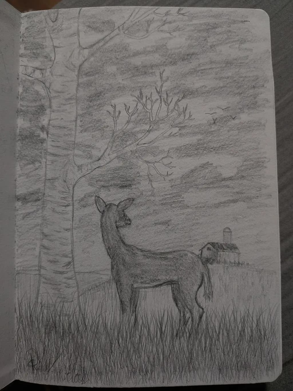 Deer by the Tree
