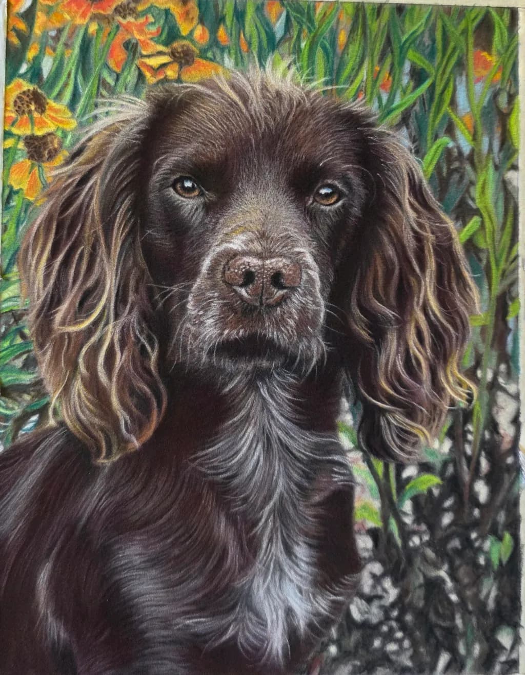 Garden Dog Portrait