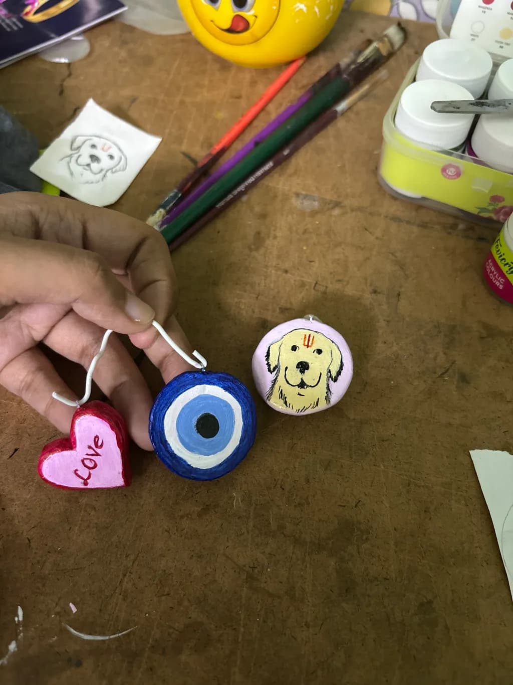 Painted Love Charms