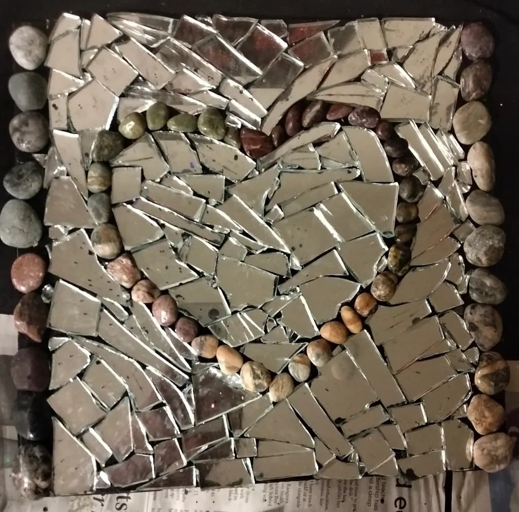Heart Mirror Mosaic